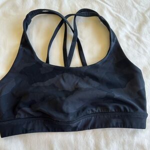 Lululemon Athletica Black Camo Energy Bra